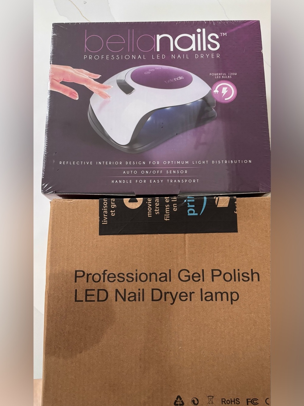 Professional LED Nail Dryer Lamp - White & Purple